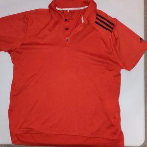 Adidas Men's ClimaCool Short Sleeved Polo Orange Size XL